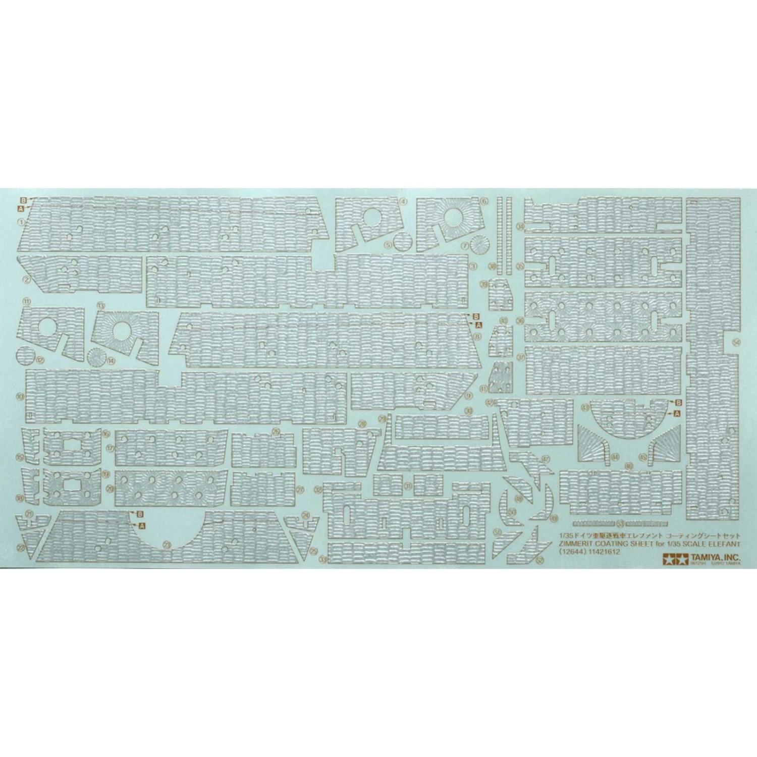 Tamiya 1/35 Elefant Tank Zimmerit Coating Sheet