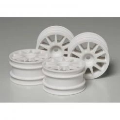 Tamiya 1/10 Suzuki Swift M-Chassis Front/Reawr Wheels 12mm Hex, White (4)