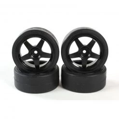Tamiya 1/10 TT01 Pre-mounted 26mm Drift Tires, 12mm Hex (4)